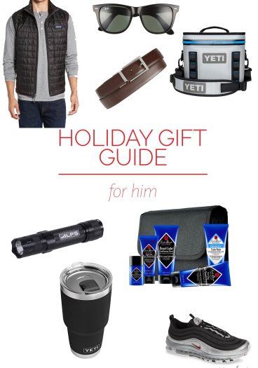 Holiday Gift Guide for Him – Our 2018 holiday gift guide includes the best gift ideas for the guy in your life! Filled with stylish sunglasses, snuggly shirts, requested tools and so much more!  // addapinch.com