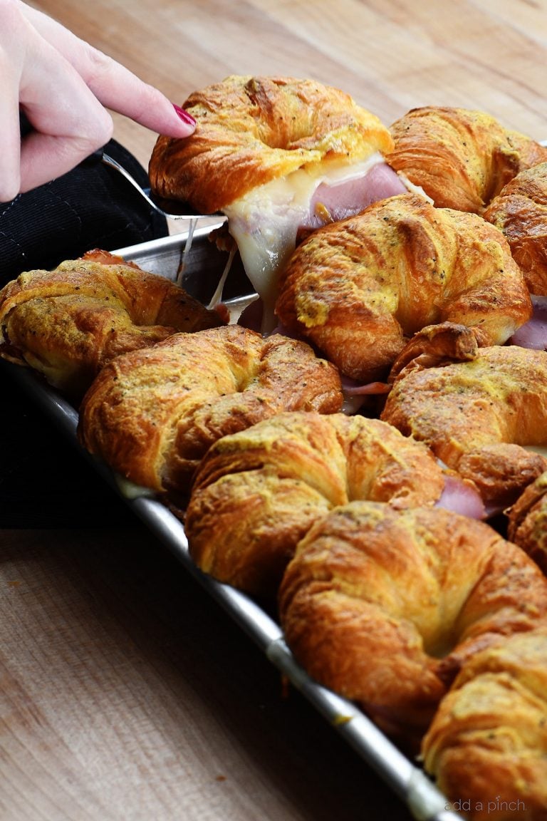 Ham and Cheese Croissants Recipe - Add a Pinch