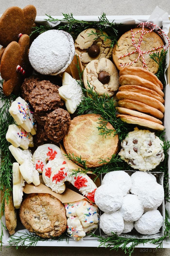 Christmas Cookie Tray - Build a beautiful Christmas Cookie Tray full of all those favorite Christmas cookies they are sure to love! // addapinch.com