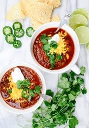 The Best Instant Pot Chili Recipe - This easy Instant Pot Chili is ready in 30 minutes, yet tastes like it has been simmering for hours!  // addapinch.com