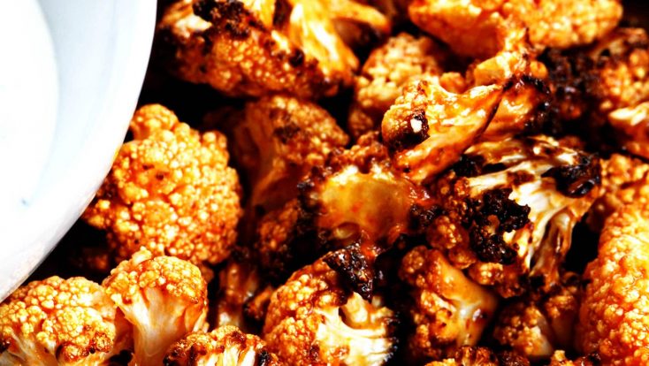 Air Fryer Buffalo Cauliflower Recipe - Liven up your cauliflower with this healthy, delicious buffalo cauliflower recipe made in the air fryer! Ready in minutes and always a hit! // addapinch.com