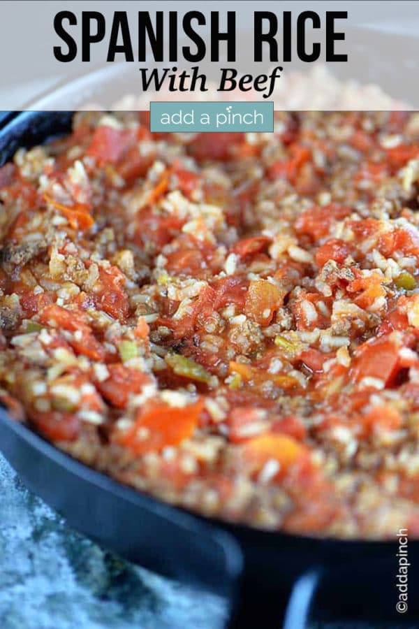 Spanish Rice Recipe with Ground Beef - Add a Pinch