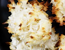 Easy Coconut Macaroons Recipe - These easy coconut macaroons are made with just five ingredients. Golden brown, they are light, chewy and filled with flavorful coconut! // addapinch.com