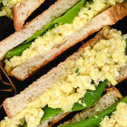 Egg Salad Sandwich Recipe - This classic egg salad sandwich recipe makes the best sandwich recipe! Light, creamy and delicious it makes the perfect quick and easy lunch or light supper.  // addapinch.com