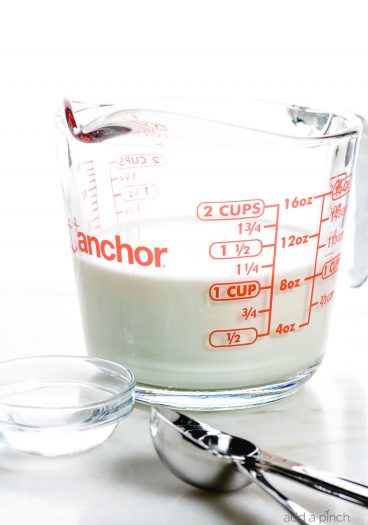 How to Make Buttermilk - Making buttermilk substitute is easy and cost effective. With just a few simple ingredients, learn to make buttermilk substitute to use in so many recipes. // addapinch.com