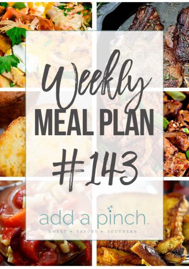Weekly Meal Plan Collage #143 Pics of six recipes