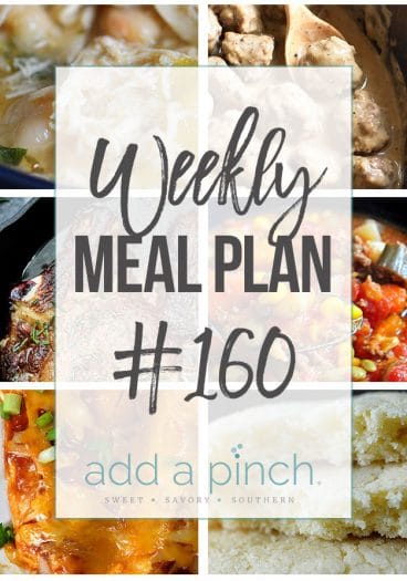 Weekly Meal Plan #160 by addapinch.com