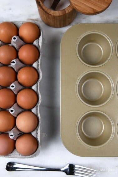 Ingredients and equipment needed to properly freeze eggs.