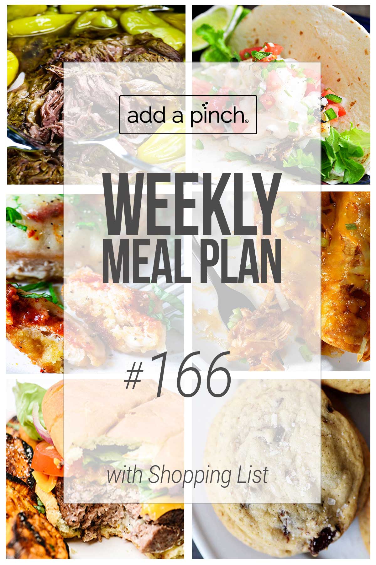 Cover image for the Weekly Meal Plan #166 on addapinch.com