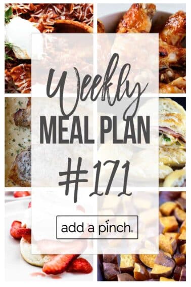 Collage for Weekly Meal Plan #171 from addapinch.com
