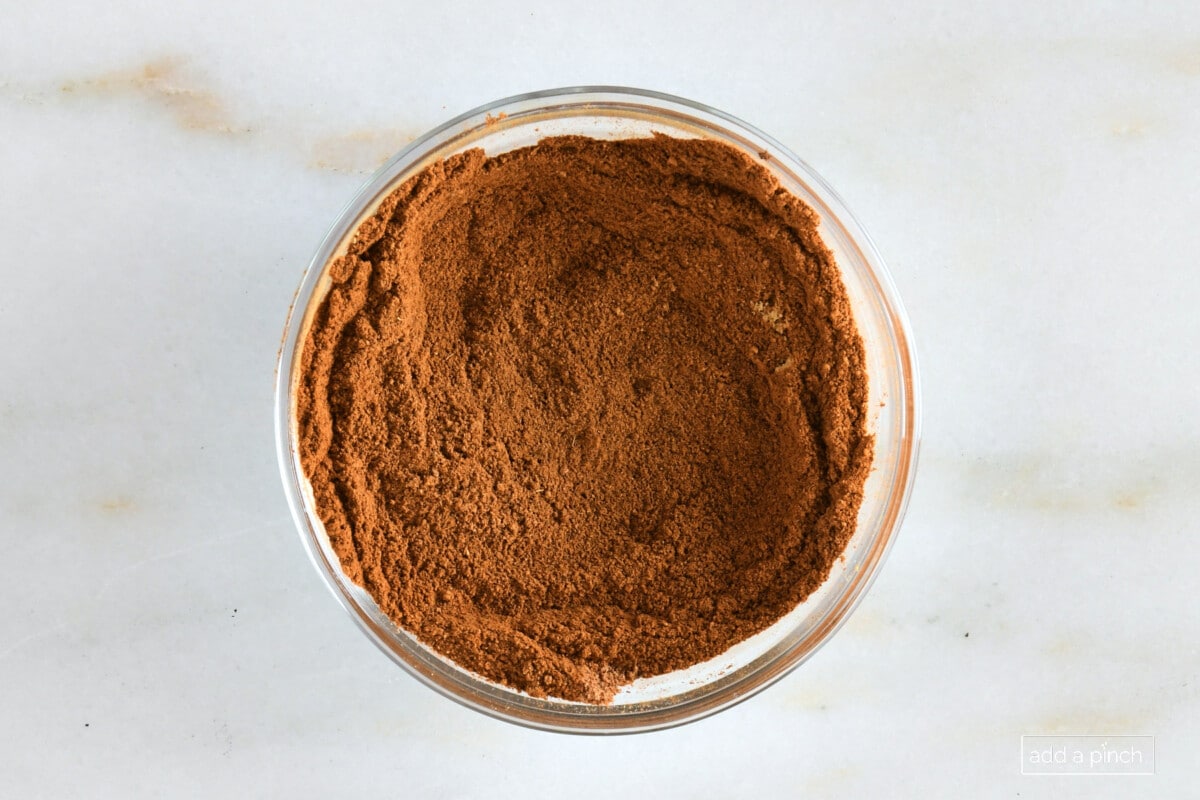 Ground spices blended to make apple pie spice.