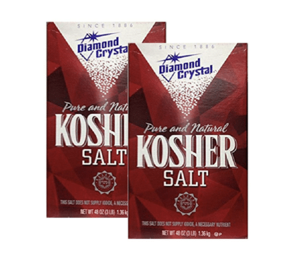 Diamond Crystal Kosher Salt boxes.