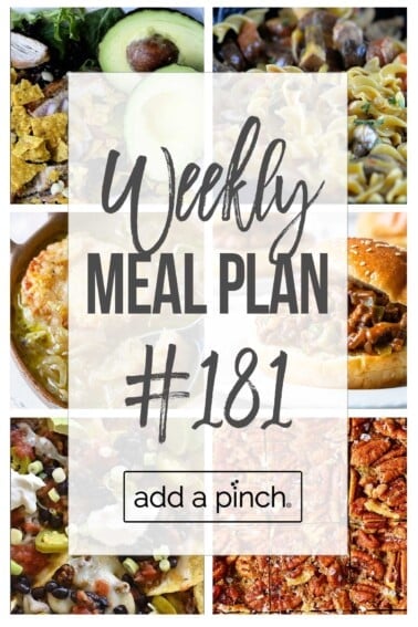 Graphic for Weekly Meal Plan #181.