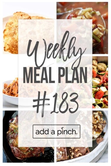 Graphic for Weekly Meal Plan #183.