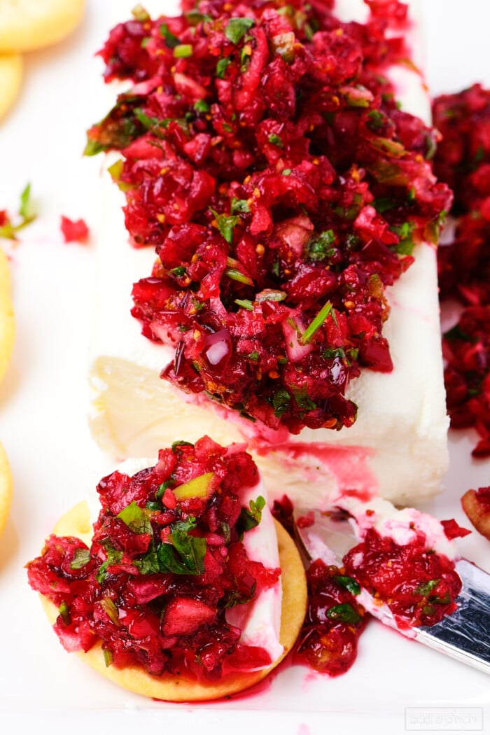 Cranberry Salsa over Cream Cheese Recipe - Add a Pinch