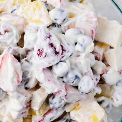 Fruit Salad Recipe with Creamy Yogurt Dressing