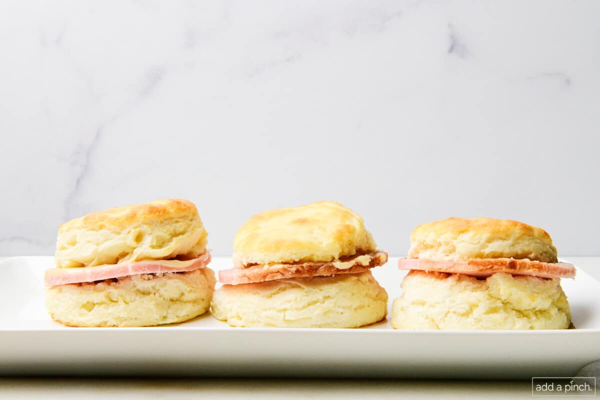 Tray of Southern Ham Biscuits.
