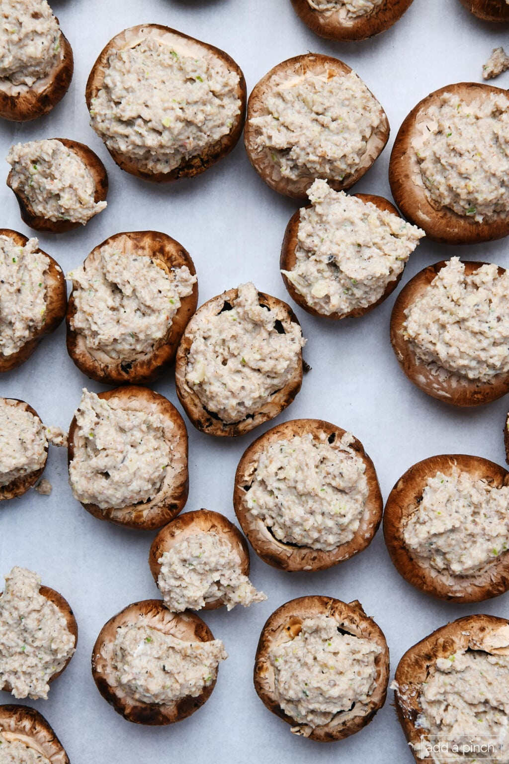 Simple Stuffed Mushrooms - Cooking | Add a Pinch | Robyn Stone