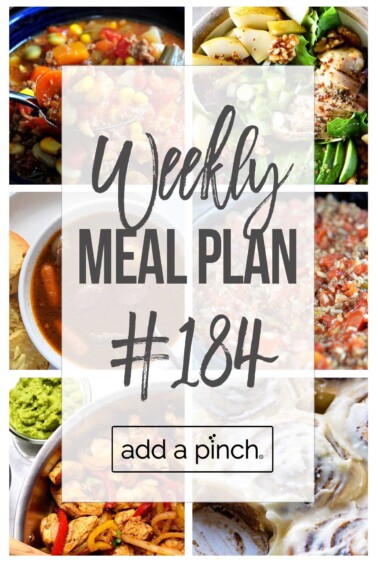 Graphic for Meal Plan #184.
