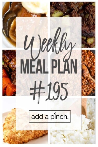 Graphic of Weekly Meal Plan #195.