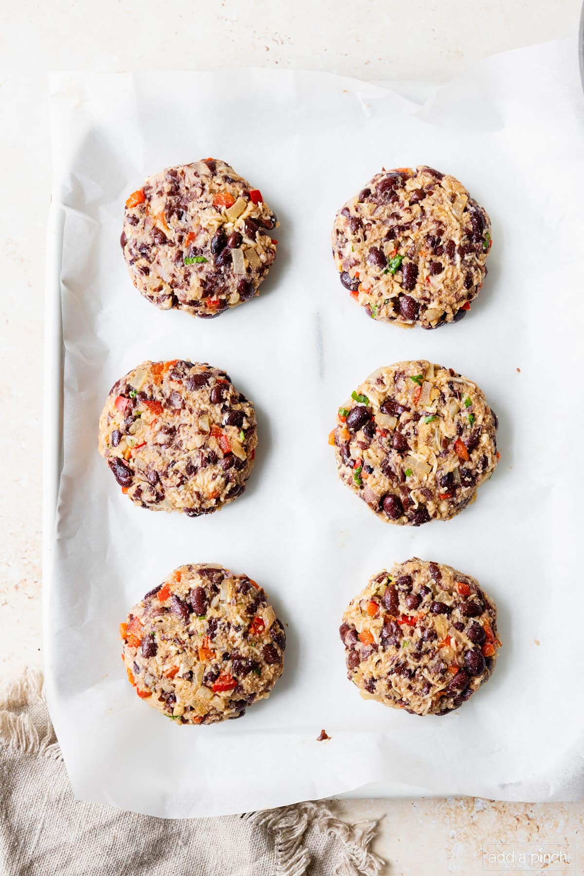 Black bean burgers ready to be cooked.