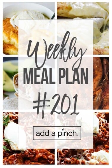 Graphic of Meal Plan #201.
