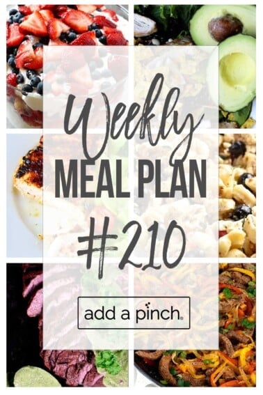 Graphic of Weekly Meal Plan #210.