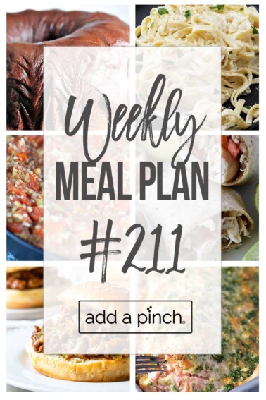 Graphic of Weekly Meal Plan #211.