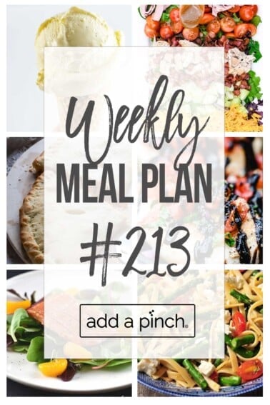 Graphic for Weekly Meal Plan #213.