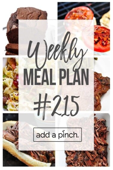 Graphic for Weekly Meal Plan #215.