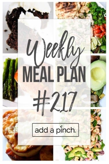 Graphic of Weekly Meal Plan #217.