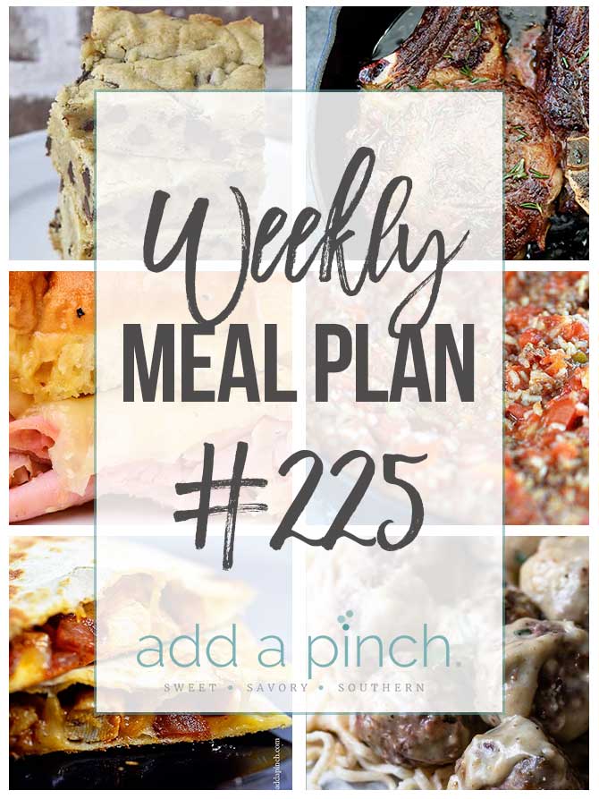 Graphic for Weekly Meal Plan #225.