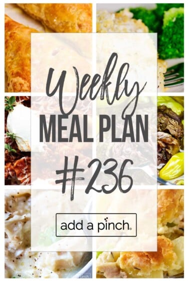 Graphic for Weekly Meal Plan #236.