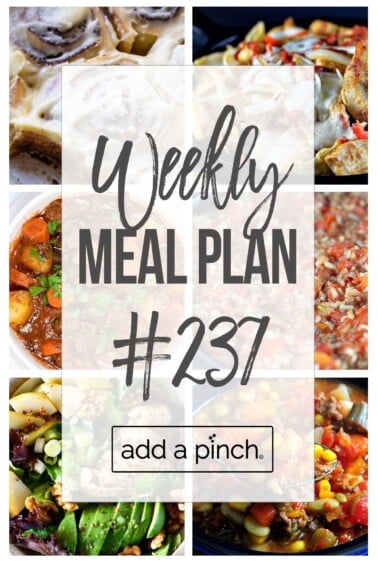 Graphic for Weekly Meal Plan #237.