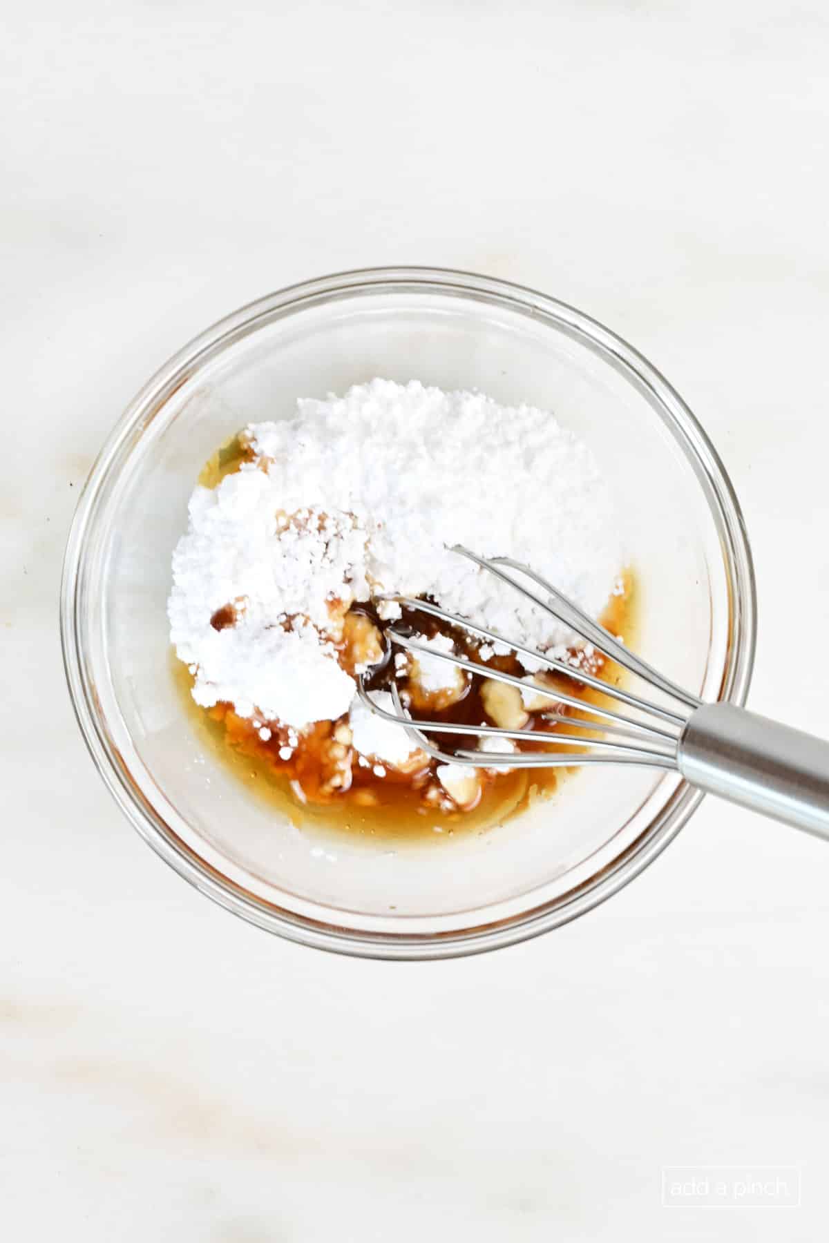 Maple glaze ingredients.