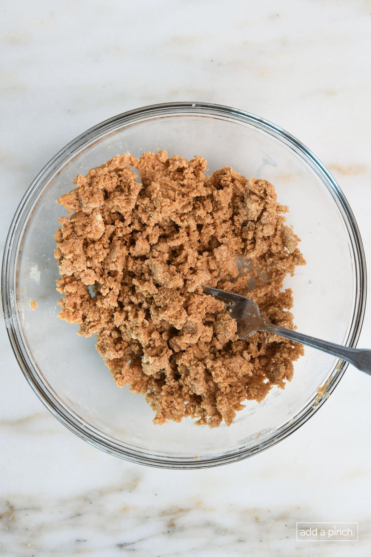 Finished crumble topping mixture.