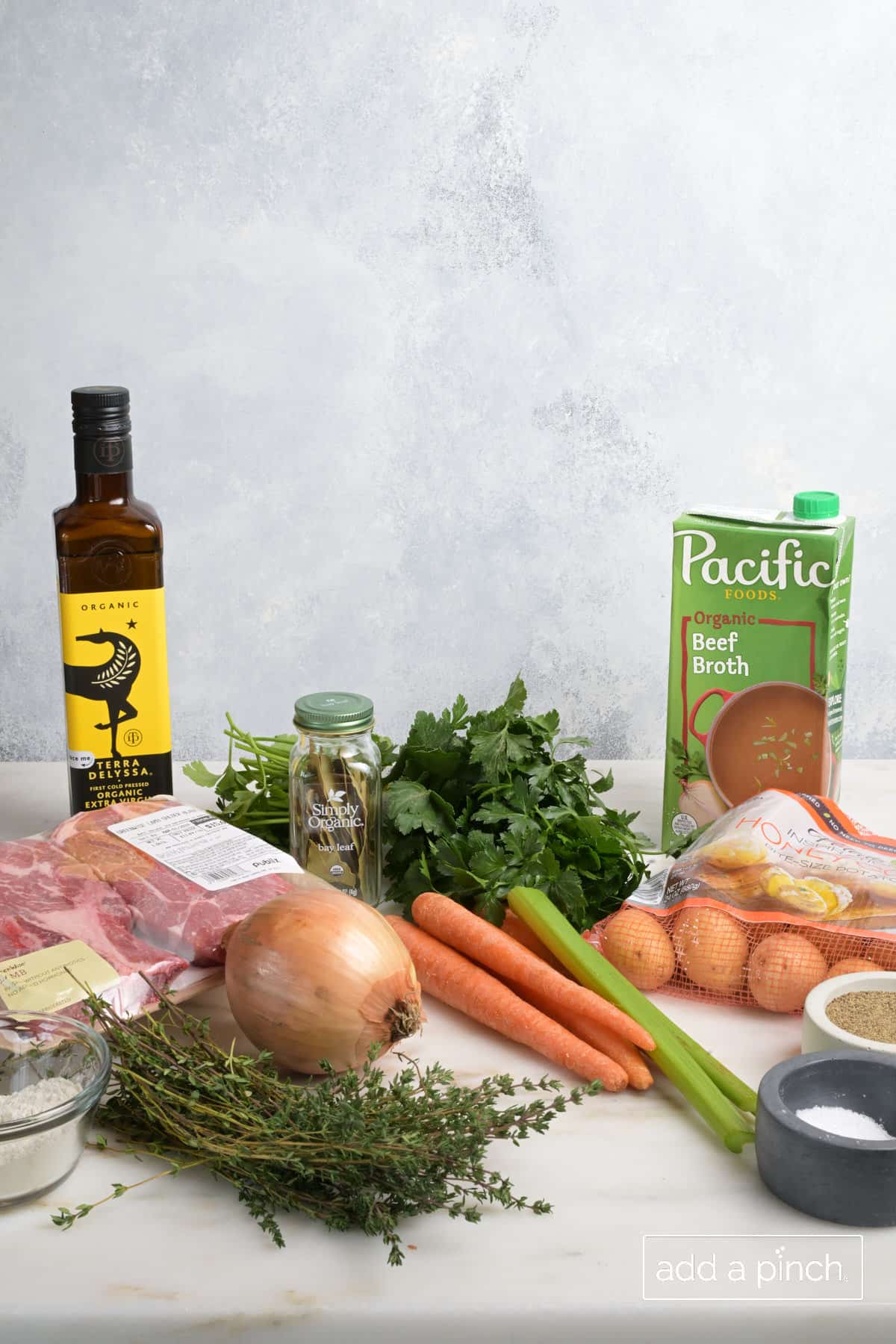 Ingredients to make traditional Irish Stew Recipe.